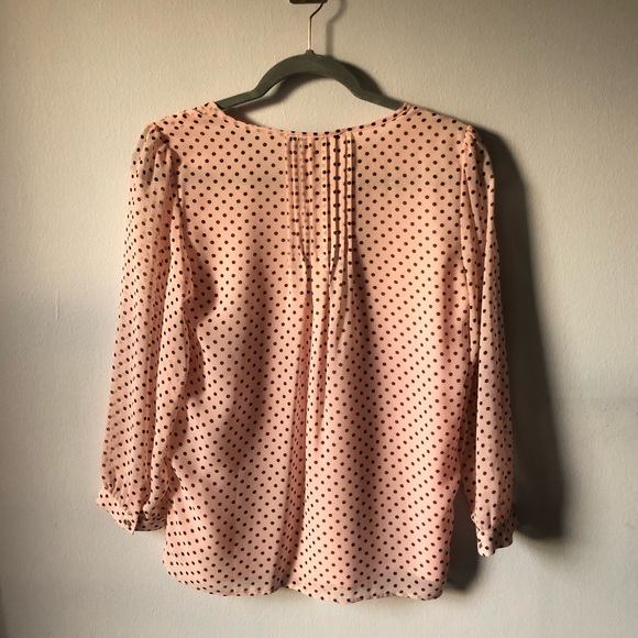 BRAND NEW✨ Tommy Hilfiger Polka Dot Pink Blouse - Picture 4 of 5